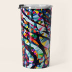 Wavy Lines Low Poly Geometric Triangles Travel Mug Gallery Image 3