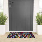 Wavy Lines Low Poly Geometric Triangles Welcome Mat Gallery Image 3