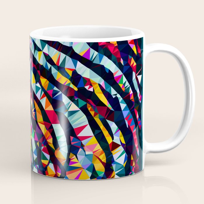 Wavy Lines Low Poly Geometric Triangles Coffee Mug Gallery Image 1