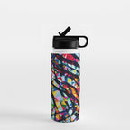 Wavy Lines Low Poly Geometric Triangles Water Bottle Gallery Image 1