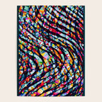 Wavy Lines Low Poly Geometric Triangles Poster Gallery Image 4