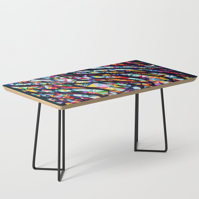 Wavy Lines Low Poly Geometric Triangles Coffee Table Gallery Image 1