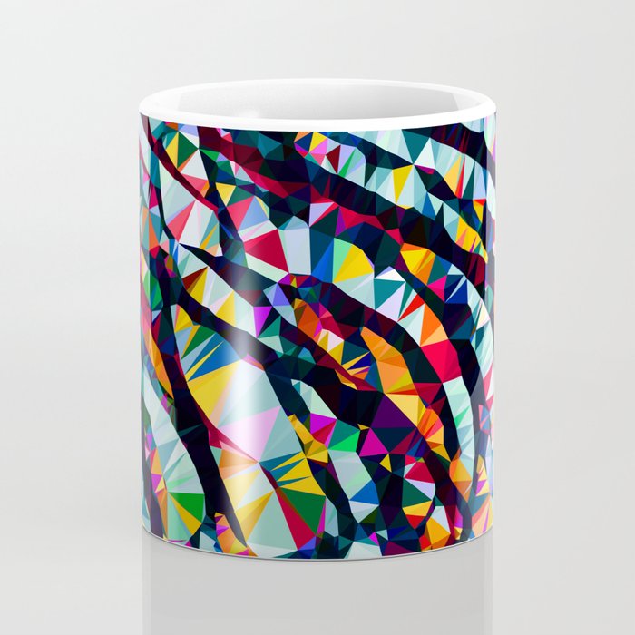 Wavy Lines Low Poly Geometric Triangles Coffee Mug Gallery Image 4