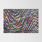 Wavy Lines Low Poly Geometric Triangles Rug Gallery Image 2