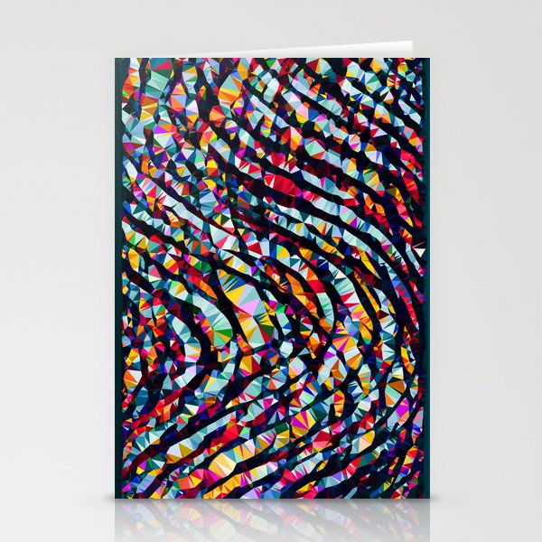 Wavy Lines Low Poly Geometric Triangles Stationery Card Gallery Image 1