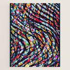 Wavy Lines Low Poly Geometric Triangles Jigsaw Puzzle Gallery Image 1