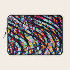 Wavy Lines Low Poly Geometric Triangles Laptop Sleeve Gallery Image 1