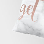 Get Naked, Bathroom Art, Rose Gold, Blush Pink, Marble Pillow Sham Gallery Image 4