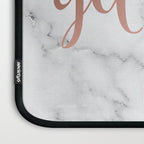 Get Naked, Bathroom Art, Rose Gold, Blush Pink, Marble Laptop Sleeve Gallery Image 3