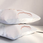 Get Naked, Bathroom Art, Rose Gold, Blush Pink, Marble Pillow Sham Gallery Image 3