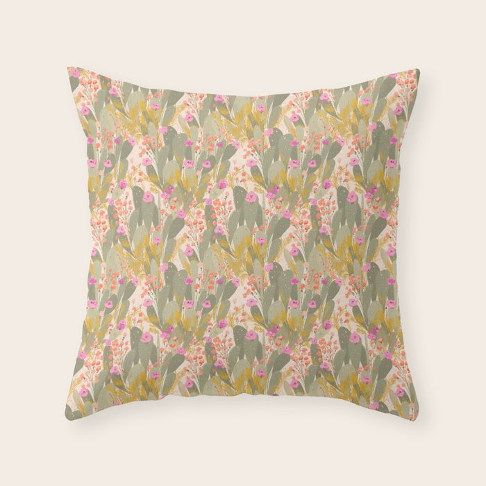 Cactus Garden Throw Pillow Gallery Image 1