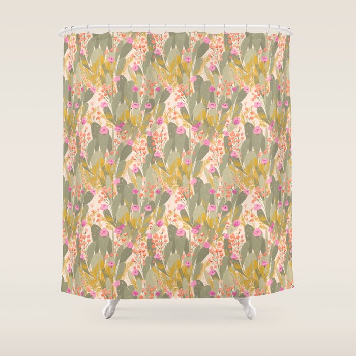 Cactus Garden Shower Curtain Gallery Image 1