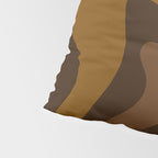 Retro Liquid Swirl Abstract Pattern Square in Brown Tones Pillow Sham Gallery Image 4