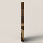 Retro Liquid Swirl Abstract Pattern Square in Brown Tones iPhone Case Gallery Image 2