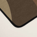 Retro Liquid Swirl Abstract Pattern Square in Brown Tones Desk Mat Gallery Image 4