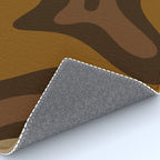 Retro Liquid Swirl Abstract Pattern Square in Brown Tones Rug Gallery Image 4