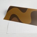 Retro Liquid Swirl Abstract Pattern Square in Brown Tones Wrapping Paper Gallery Image 2