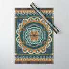 Winter Symmetric Pattern Wrapping Paper Gallery Image 1