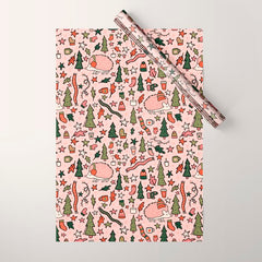 Hedgehog in Winter Print Wrapping Paper Gallery Image 1