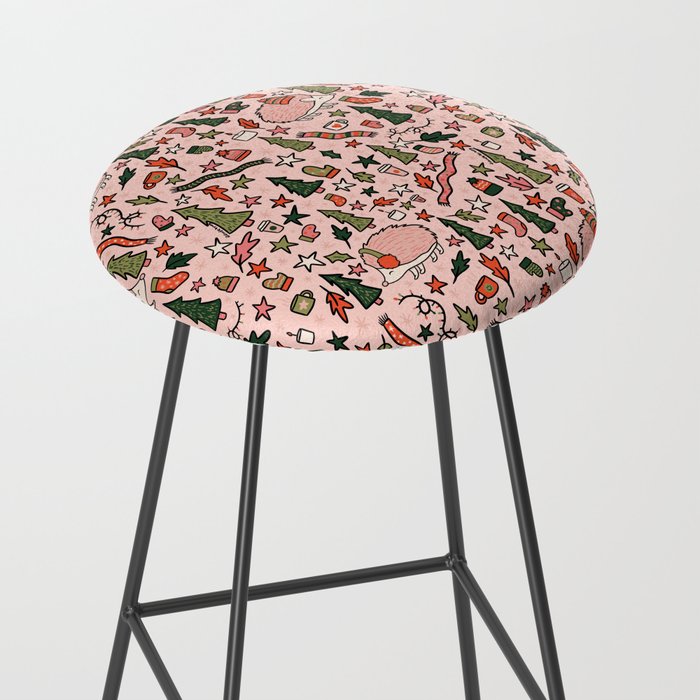 Hedgehog in Winter Print Stool Gallery Image 2