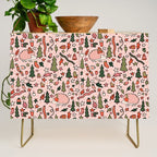 Hedgehog in Winter Print Credenza Gallery Image 1