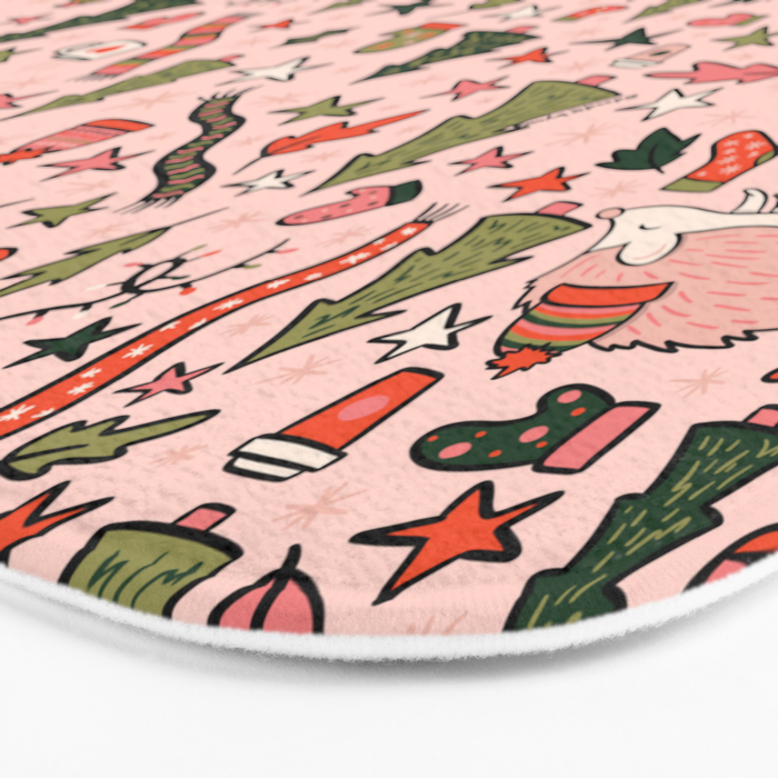 Hedgehog in Winter Print Bath Mat Gallery Image 3