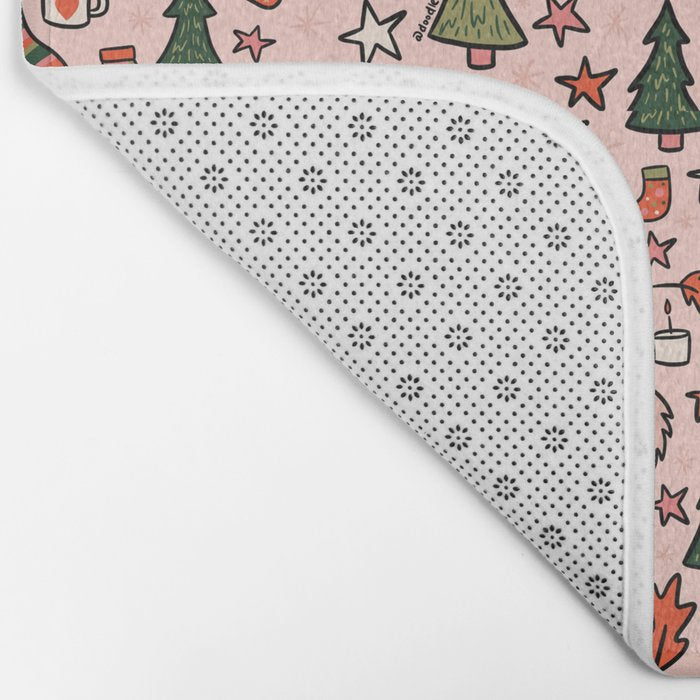 Hedgehog in Winter Print Bath Mat Gallery Image 2