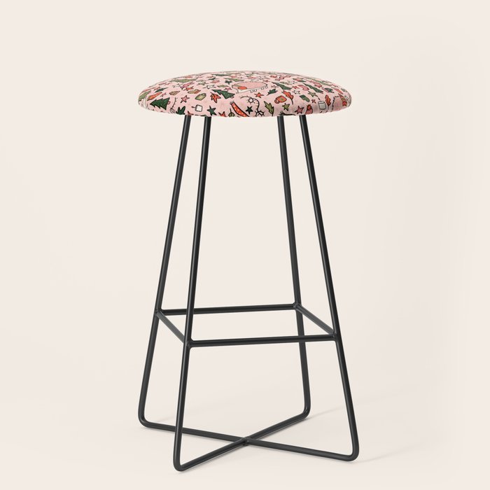 Hedgehog in Winter Print Stool Gallery Image 1