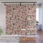 Hedgehog in Winter Print Wall Mural Gallery Image 1