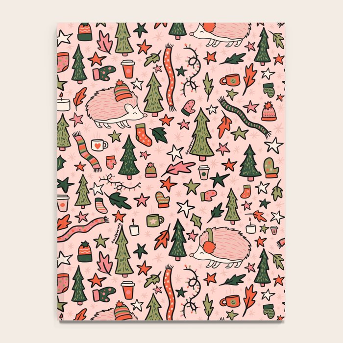 Hedgehog in Winter Print Notebook Gallery Image 4