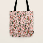 Hedgehog in Winter Print Tote Bag Gallery Image 1