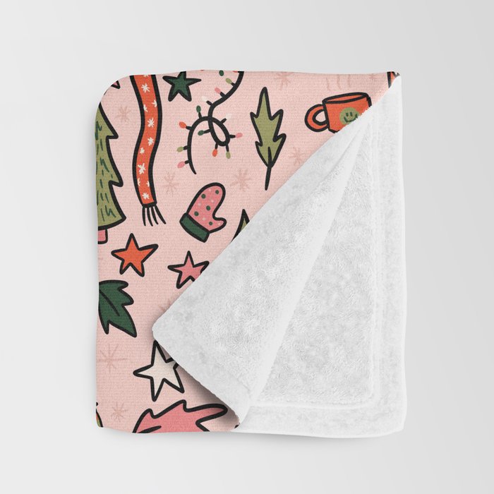 Hedgehog in Winter Print Throw Blanket Gallery Image 3