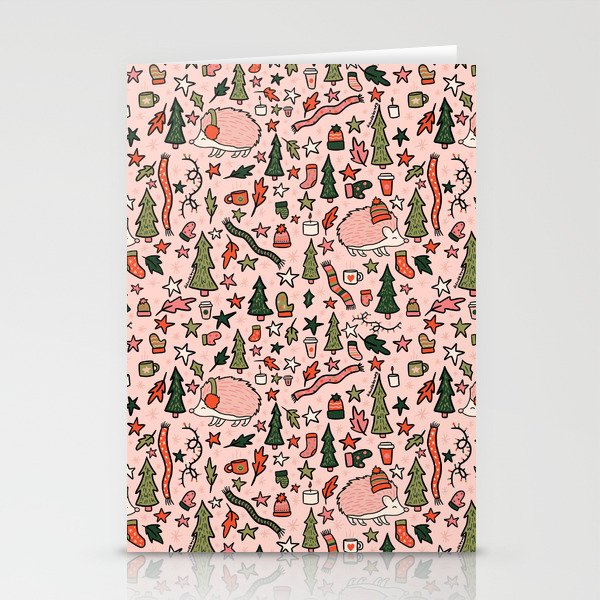 Hedgehog in Winter Print Stationery Card Gallery Image 2