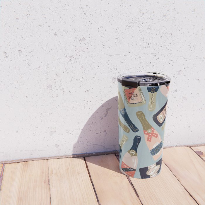 French Champagne Collection - Navy & Coral Travel Mug Gallery Image 4