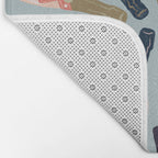 French Champagne Collection - Navy & Coral Bath Mat Gallery Image 2