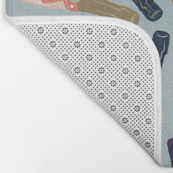 French Champagne Collection - Navy & Coral Bath Mat Gallery Image 2