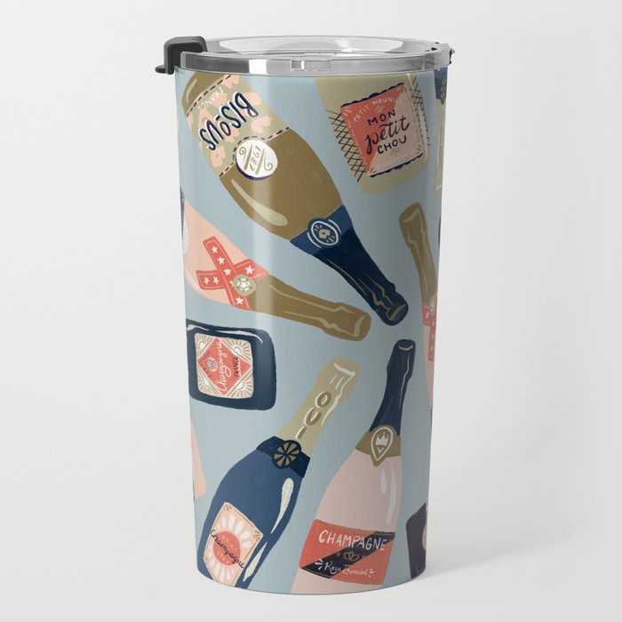 French Champagne Collection - Navy & Coral Travel Mug Gallery Image 3