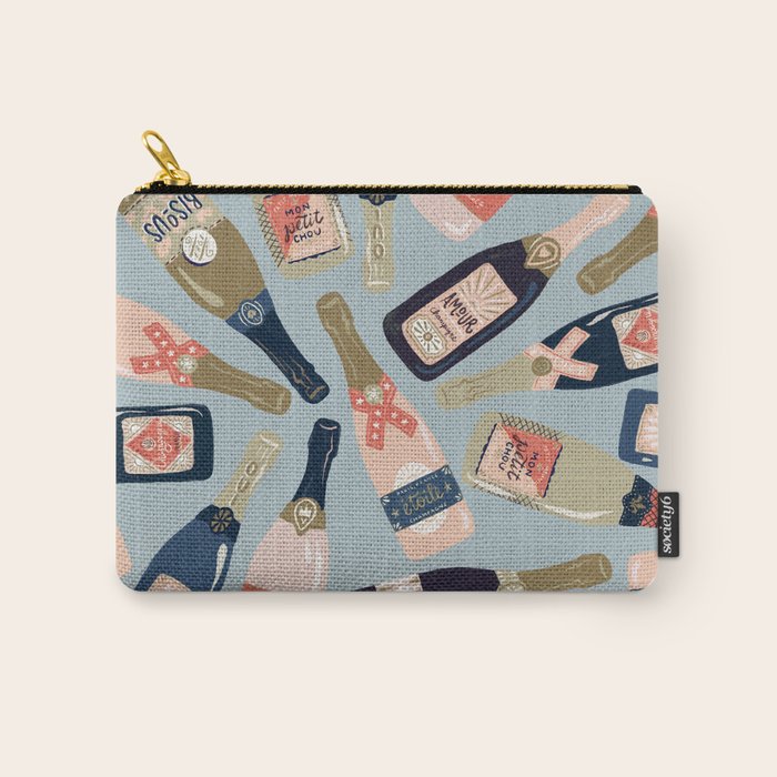 French Champagne Collection - Navy & Coral Carry All Pouch Gallery Image 1