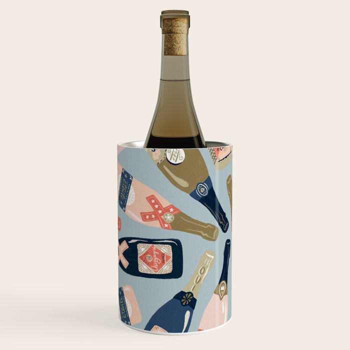 French Champagne Collection - Navy & Coral Wine Chiller Gallery Image 2