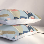 French Champagne Collection - Navy & Coral Pillow Sham Gallery Image 3