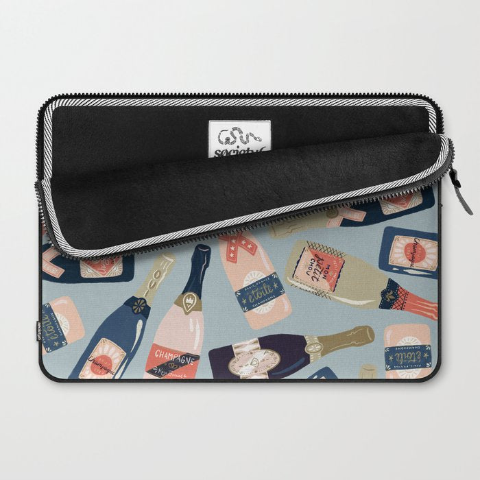 French Champagne Collection - Navy & Coral Laptop Sleeve Gallery Image 2