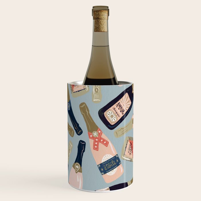 French Champagne Collection - Navy & Coral Wine Chiller Gallery Image 1
