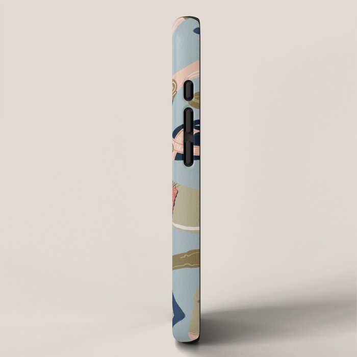 French Champagne Collection - Navy & Coral iPhone Case Gallery Image 2