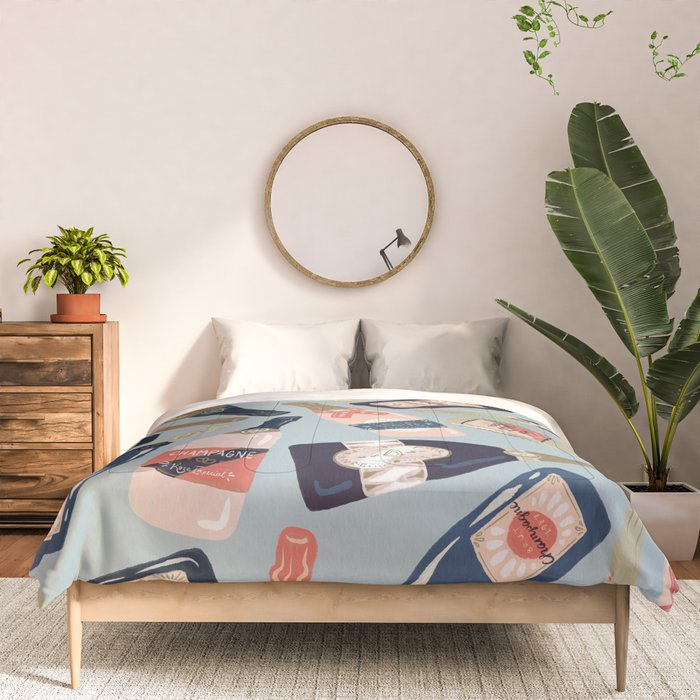 French Champagne Collection - Navy & Coral Comforter Gallery Image 3