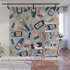French Champagne Collection - Navy & Coral Wall Mural Gallery Image 1