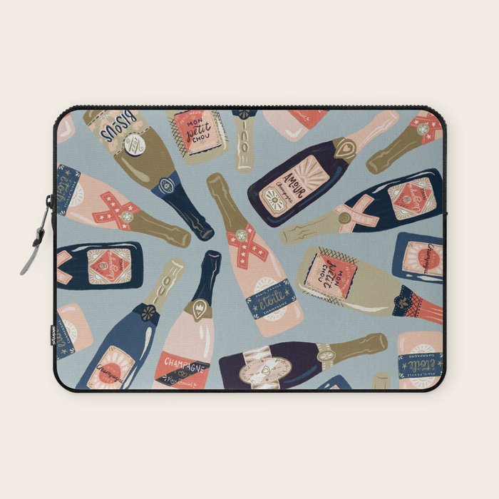 French Champagne Collection - Navy & Coral Laptop Sleeve Gallery Image 1