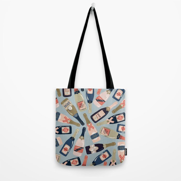 French Champagne Collection - Navy & Coral Tote Bag Gallery Image 2