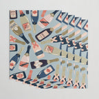 French Champagne Collection - Navy & Coral Wrapping Paper Gallery Image 3