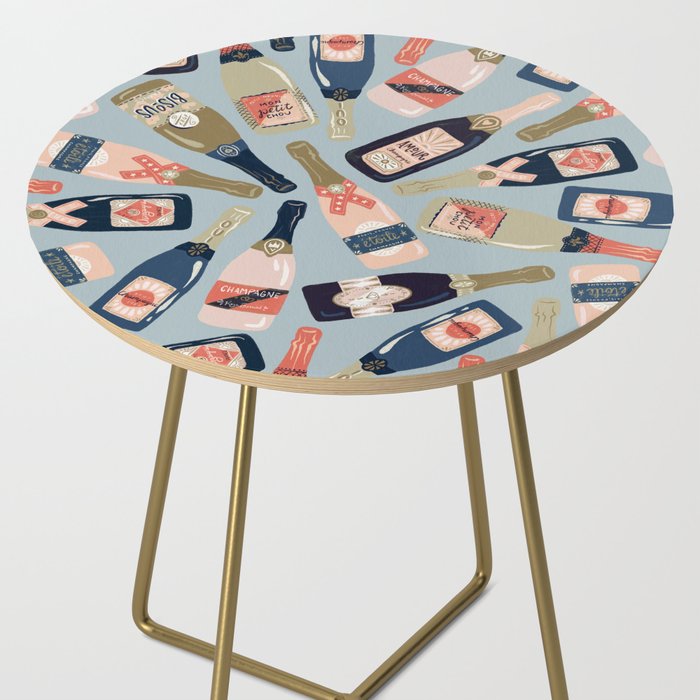 French Champagne Collection - Navy & Coral Side Table Gallery Image 2