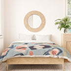 French Champagne Collection - Navy & Coral Duvet Cover Gallery Image 3